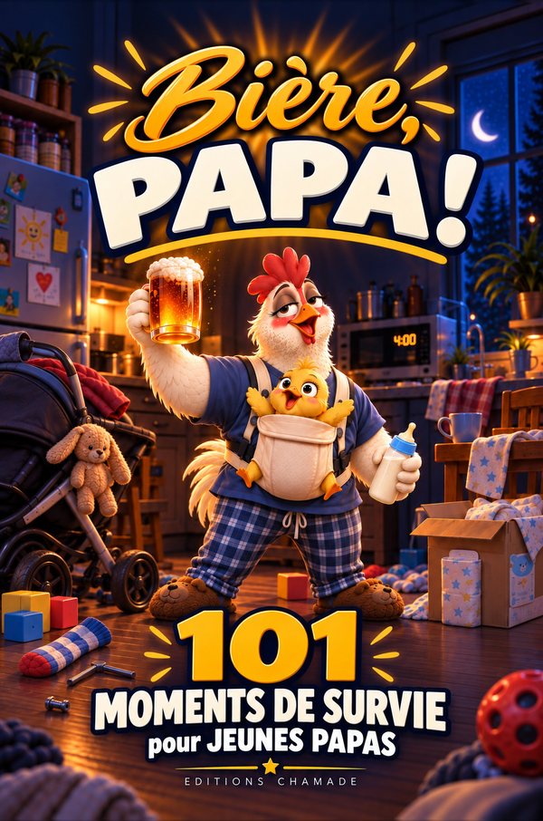 Couverture — Bière, papa !, 101 moments de survie pour jeunes papas