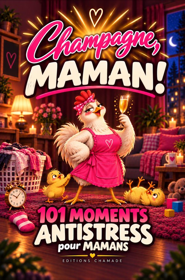 Couverture — Champagne, maman !, 101 moments antistress pour mamans au bord de la crise de nerfs